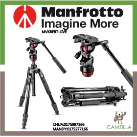 MANFROTTO Befree live Aluminium tripod twist, video head  Video tripod kit built for travel performance